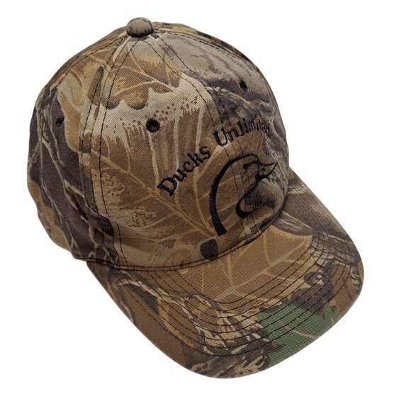 Ducks Unlimited Other - Ducks Unlimited Camo Adjust Strapback Hat Outdoors Hunting Embroidery Logo
